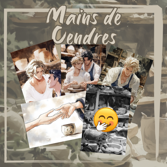 Mains de Cendres – Lot de 5 cartes illustrées