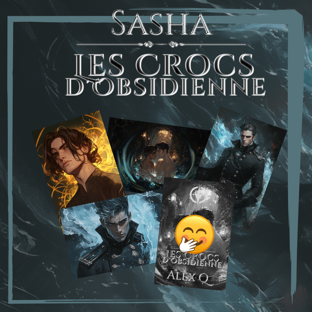 Sasha - Les Crocs d'Obsidienne : Pochette de 5 cartes illustrées